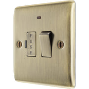 BG Electrical Nexus Metal Antique Brass - Switched and fused with indicator