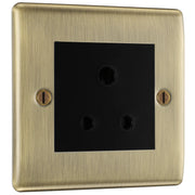 BG Electrical Nexus Metal Antique Brass - 5A, single, unswitched, round pin