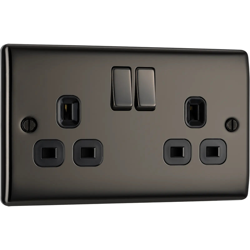 BG Electrical Nexus Metal Black Nickel - Double switched, double pole
