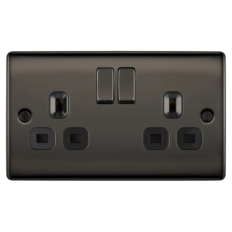 BG Electrical Nexus Metal Black Nickel - Double switched, double pole