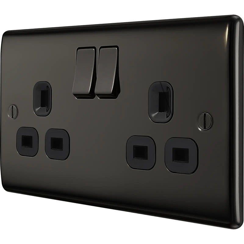 BG Electrical Nexus Metal Black Nickel - Double switched, double pole