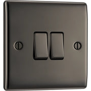 BG Electrical Nexus Metal Black Nickel - Double, 2 way switch