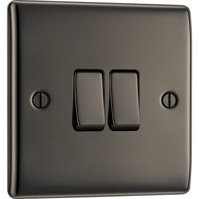 BG Electrical Nexus Metal Black Nickel - Double, 2 way switch