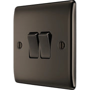 BG Electrical Nexus Metal Black Nickel - Double, 2 way switch