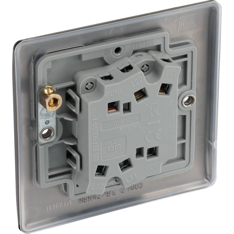 BG Electrical Nexus Metal Black Nickel - Double, 2 way switch