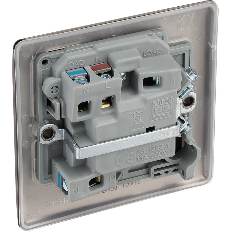 BG Electrical Nexus Metal Black Nickel - Switched and fused
