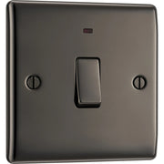 BG Electrical Nexus Metal Black Nickel - 20A, double pole, with indicator