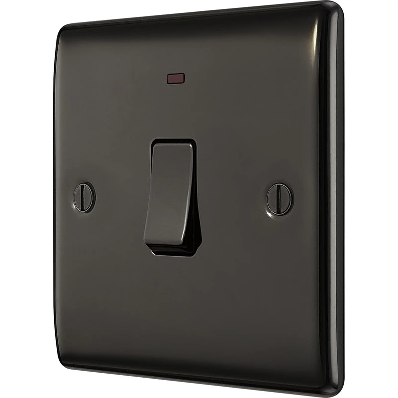 BG Electrical Nexus Metal Black Nickel - 20A, double pole, with indicator