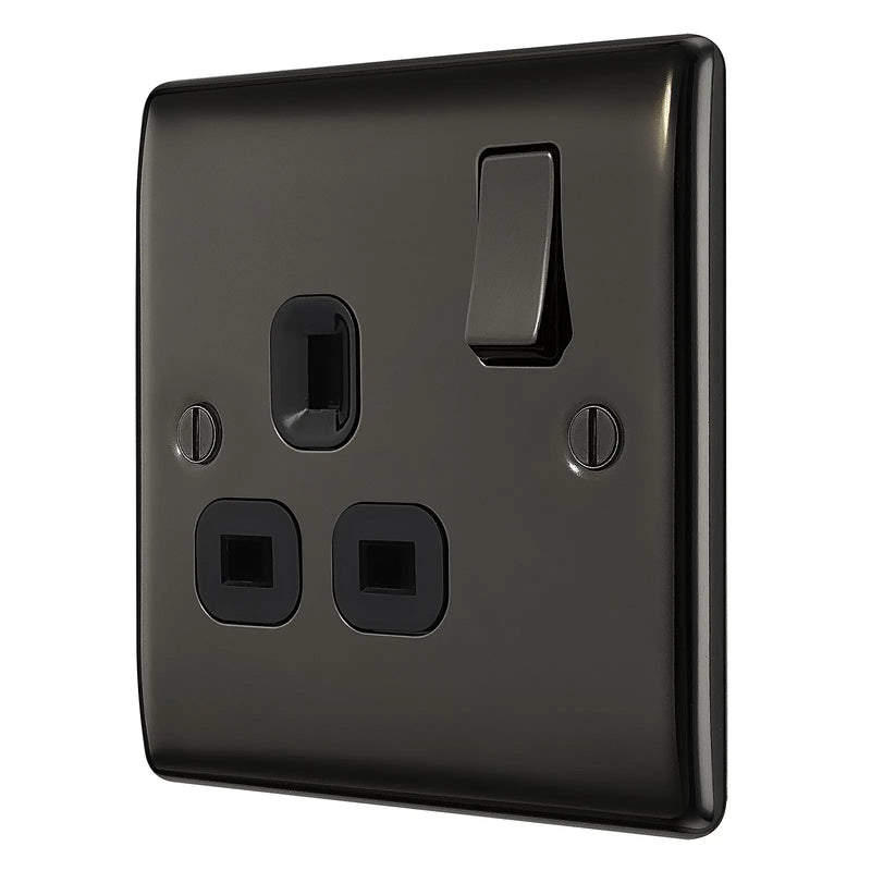 BG Electrical Nexus Metal Black Nickel - Single switched, double pole