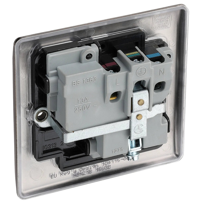 BG Electrical Nexus Metal Black Nickel - Single switched, double pole