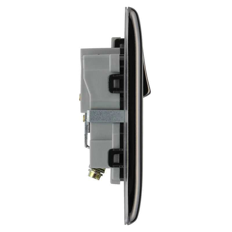 BG Electrical Nexus Metal Black Nickel - Single switched, double pole