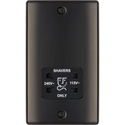 BG Electrical Nexus Metal Black Nickel - 115/240V dual voltage shaver socket