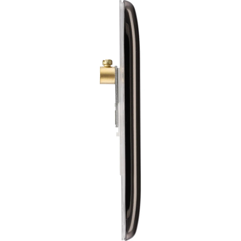 BG Electrical Nexus Metal Black Nickel - Single, blank plate