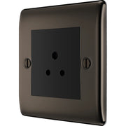 BG Electrical Nexus Metal Black Nickel - 2A, Single, unswitched, round pin