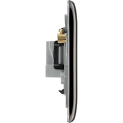 BG Electrical Nexus Metal Black Nickel - 2A, Single, unswitched, round pin