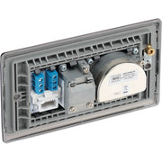 BG Electrical Nexus Metal Black Nickel - Triplex with BT outlet and co-axial return - screened