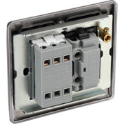BG Electrical Nexus Metal Black Nickel - Triple pole, fused, fan isolator