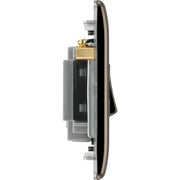 BG Electrical Nexus Metal Black Nickel - Triple pole, fused, fan isolator