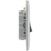 BG Electrical Nexus Metal Brushed Steel - Triple, 2 way switch