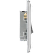 BG Electrical Nexus Metal Brushed Steel - Quadruple, 2 way switch