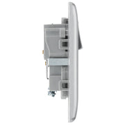BG Electrical Nexus Metal Brushed Steel - Single switched, double pole