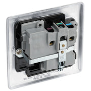 BG Electrical Nexus Metal Brushed Steel - Single switched, double pole