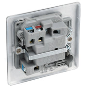 BG Electrical Nexus Metal Brushed Steel - Switched and fused with indicator