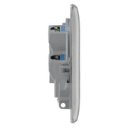 BG Electrical Nexus Metal Brushed Steel - Unswitched and fused
