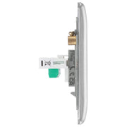 BG Electrical Nexus Metal Brushed Steel - Double, RJ11 telephone socket