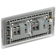 BG Electrical Nexus Metal Brushed Steel - Double, unswitched