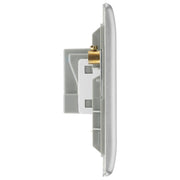 BG Electrical Nexus Metal Brushed Steel - Double, unswitched
