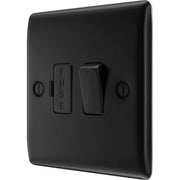 BG Electrical Nexus Metal Matt Black - Switched and fused