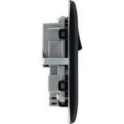 BG Electrical Nexus Metal Matt Black - Double switched single pole, with USB A + C (12W)
