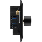 BG Electrical Nexus Metal Matt Black - Quadruple 2 way push 200W