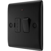 BG Electrical Nexus Metal Matt Black - Switched and fused with indicator