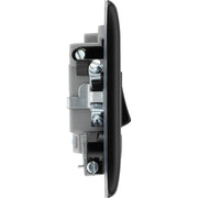 BG Electrical Nexus Metal Matt Black - Switched and fused with indicator and flex outlet
