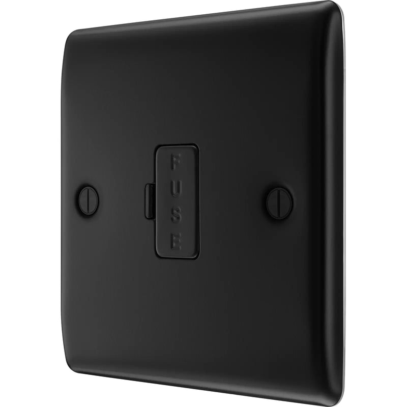 BG Electrical Nexus Metal Matt Black - Unswitched and fused