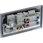 BG Electrical Nexus Metal Matt Black - 45A double pole, with switched socket and indicators