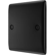 BG Electrical Nexus Metal Matt Black - Single, blank plate