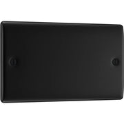 BG Electrical Nexus Metal Matt Black - Double, blank plate