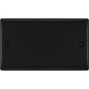 BG Electrical Nexus Metal Matt Black - Double, blank plate