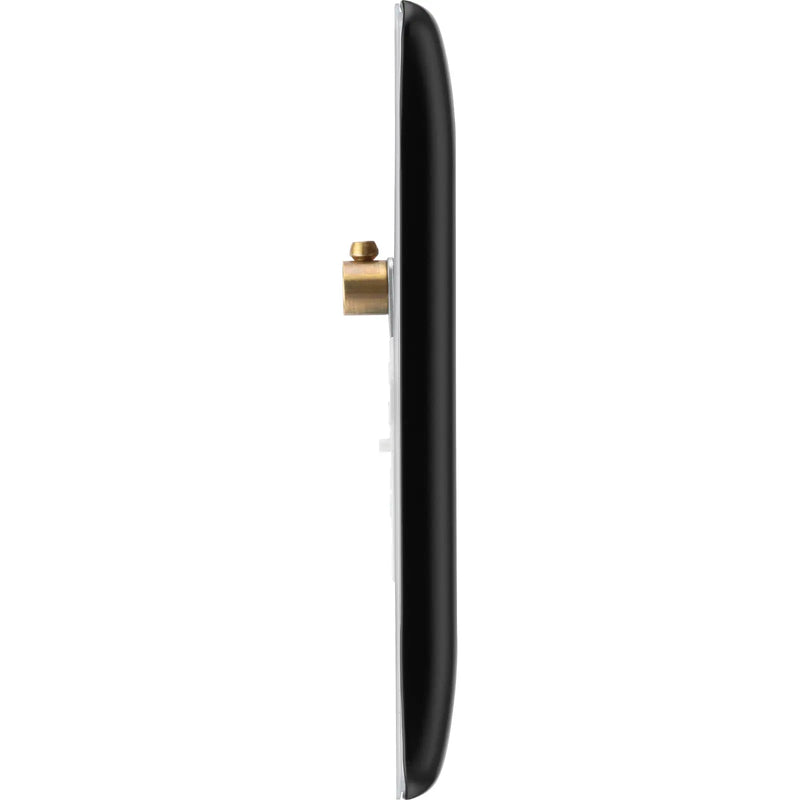 BG Electrical Nexus Metal Matt Black - Double, blank plate