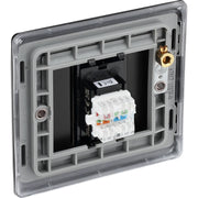 BG Electrical Nexus Metal Matt Black - Single, RJ45 data socket