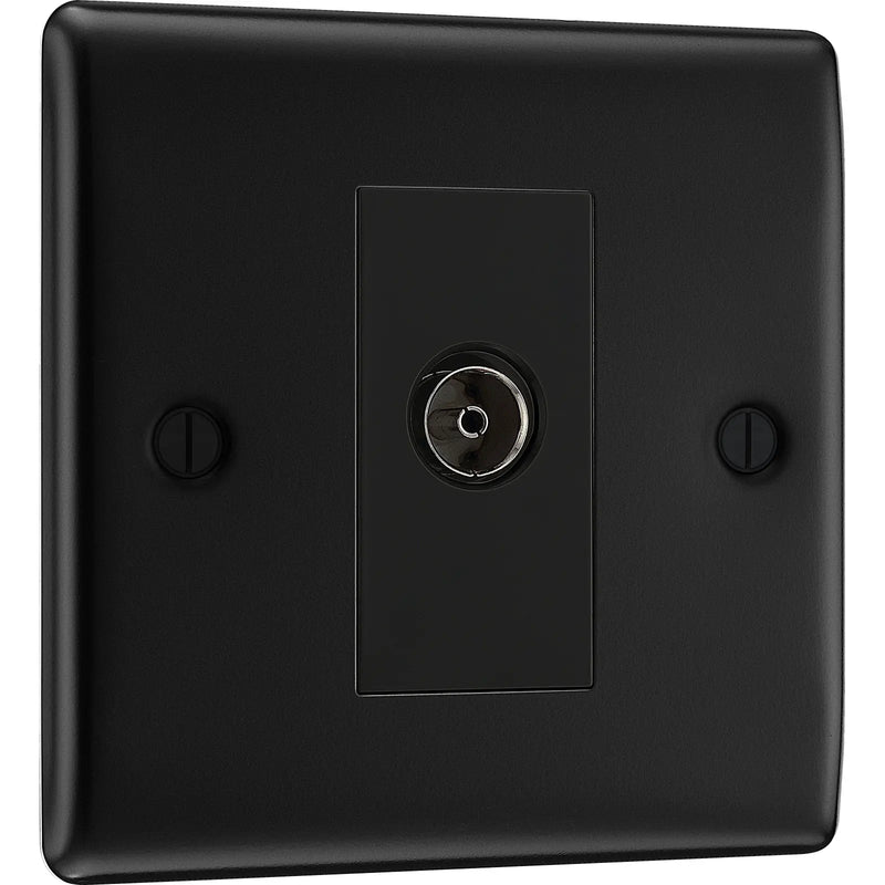 BG Electrical Nexus Metal Matt Black - Single isolated, co-axial