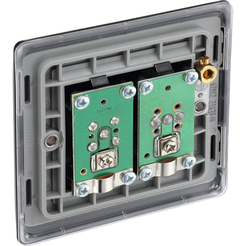 BG Electrical Nexus Metal Matt Black - Double satellite and co-axial