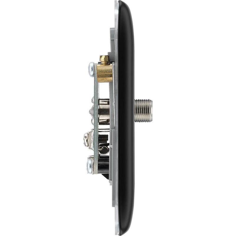 BG Electrical Nexus Metal Matt Black - Double satellite and co-axial