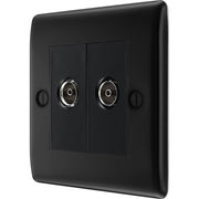BG Electrical Nexus Metal Matt Black - Double, TV/FM