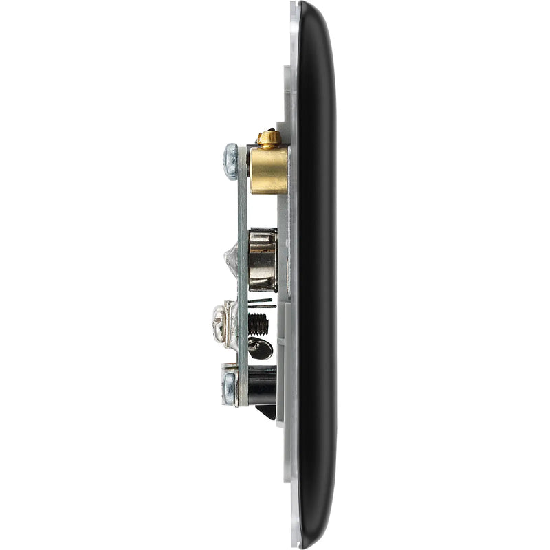 BG Electrical Nexus Metal Matt Black - Double, TV/FM