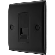 BG Electrical Nexus Metal Matt Black - Single, telephone socket, secondary