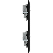 BG Electrical Nexus Metal Matt Black - 2 x double, switched, double pole, 8 Euro Module